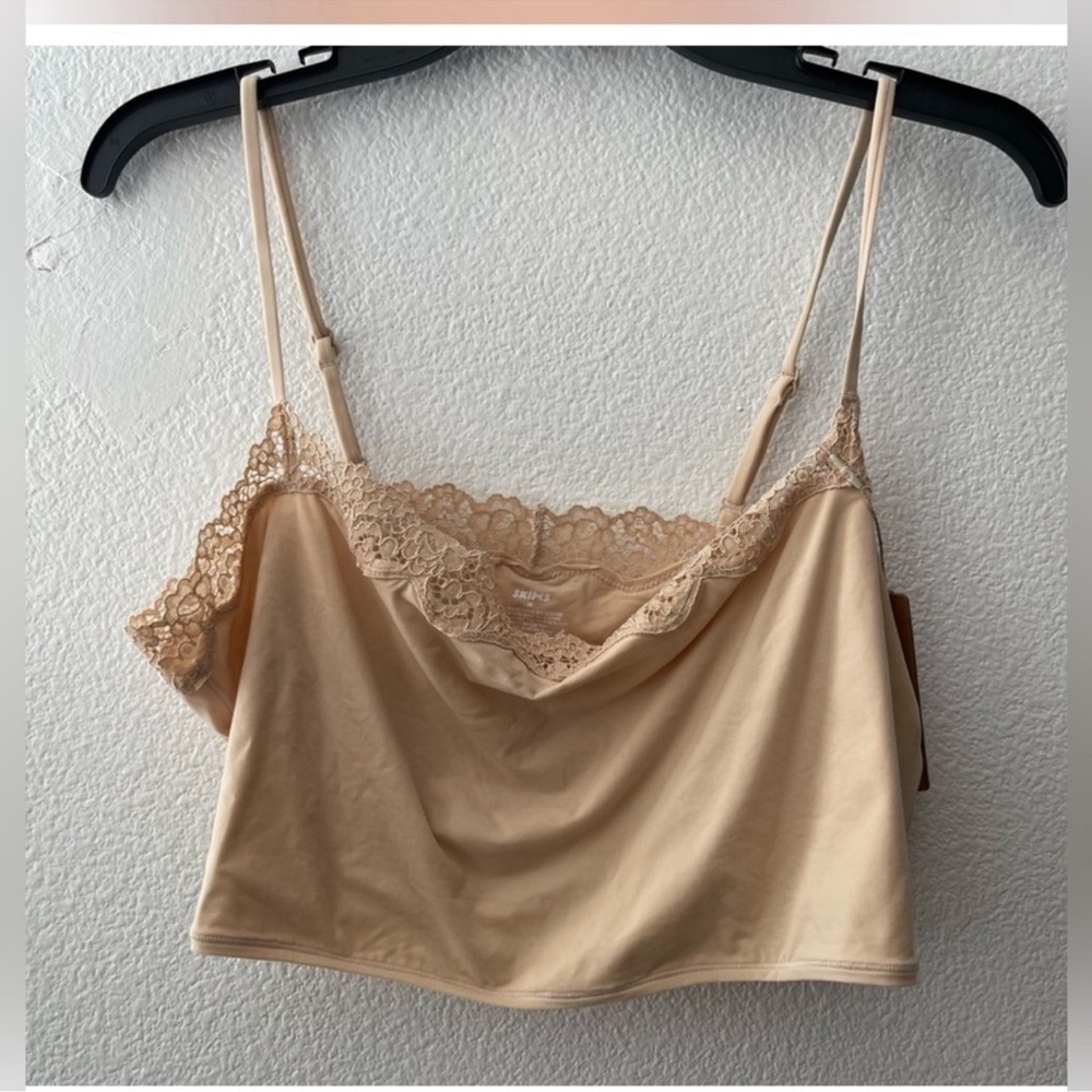 Skims (G1) Corded Lace Cropped Cami Size 3X Fits Everybody SAND